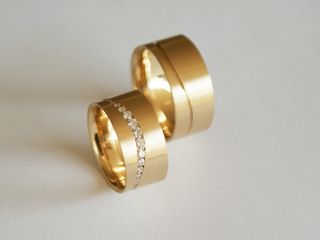 Eheringe aus Gelbgold mit Brillanten