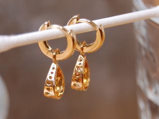 Ohrhänger aus Gelbgold mit Citrin