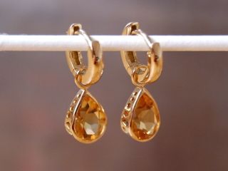 Ohrhänger aus Gelbgold mit Citrin