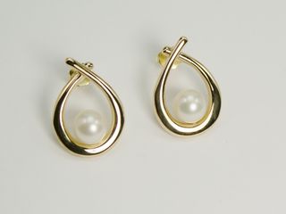 Ohrhänger aus Gelbgold mit Modstein