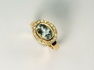 Verschiedene Ringe mit Aquamarin