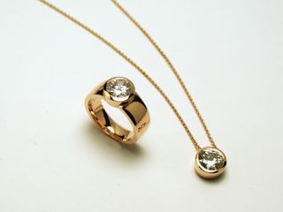 Rotgold-Schmuckset
